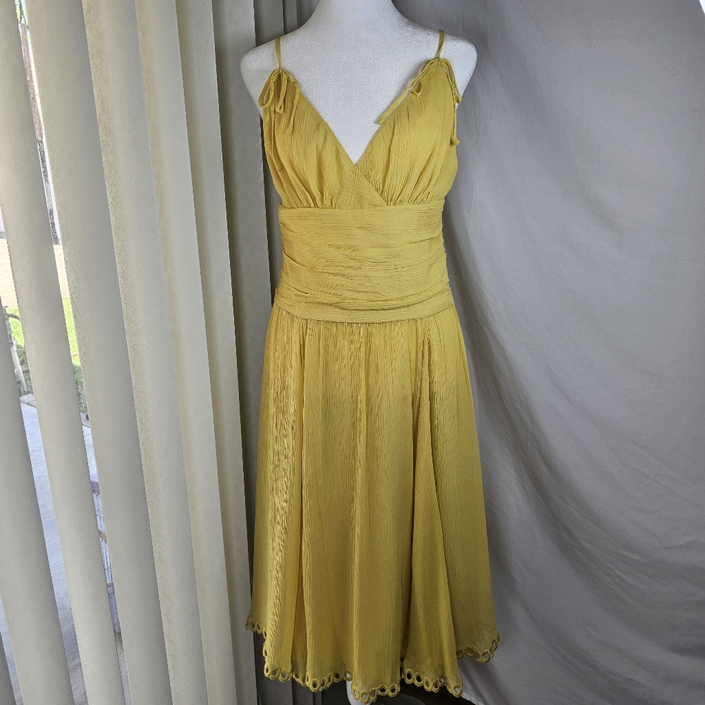TED BAKER Elegant Yellow Women's Dress Ted Size 3 USA 8‎